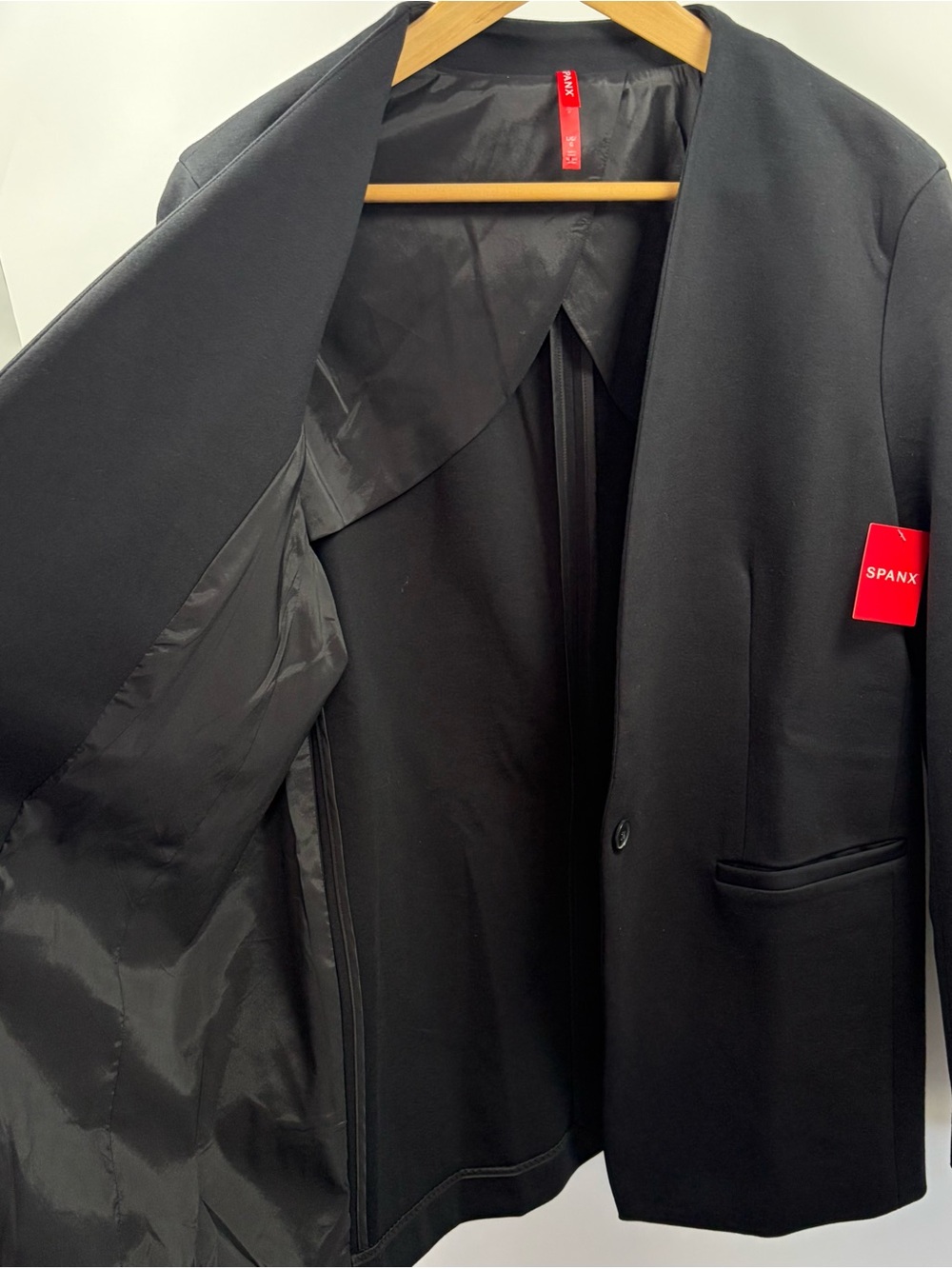 SPANX The Perfect Collarless Blazer Black Large NWT - Picture 8 of 10